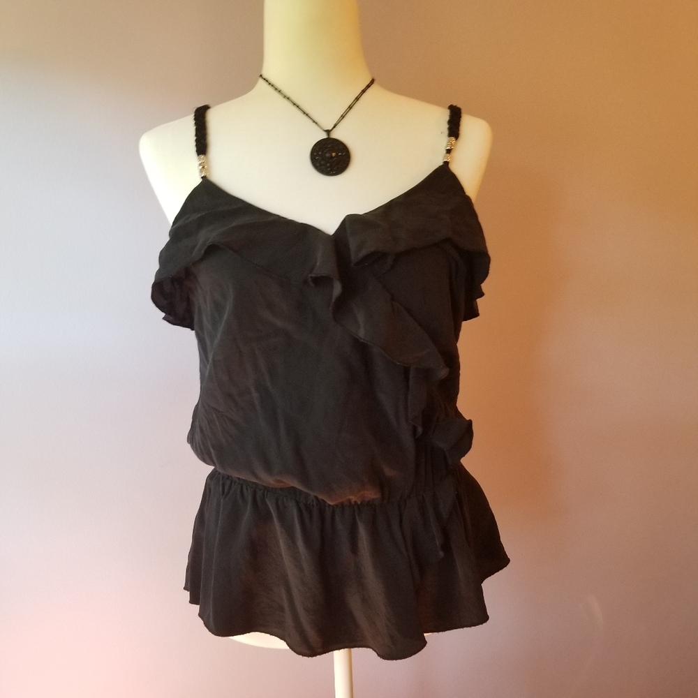 3/$27 SILK | White House Black Market Top Peplum